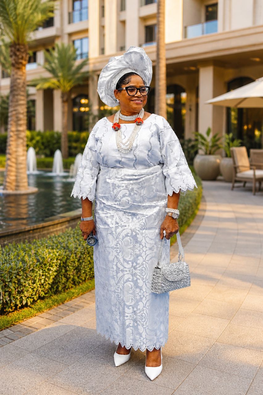 T&T Ivory Prestige Iro & Buba Set